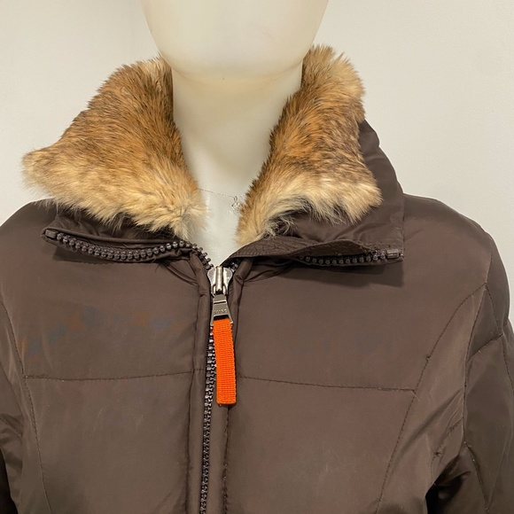 Marc New York Brown Long Length Duck Down Puffer Coat Small - Picture 3 of 7